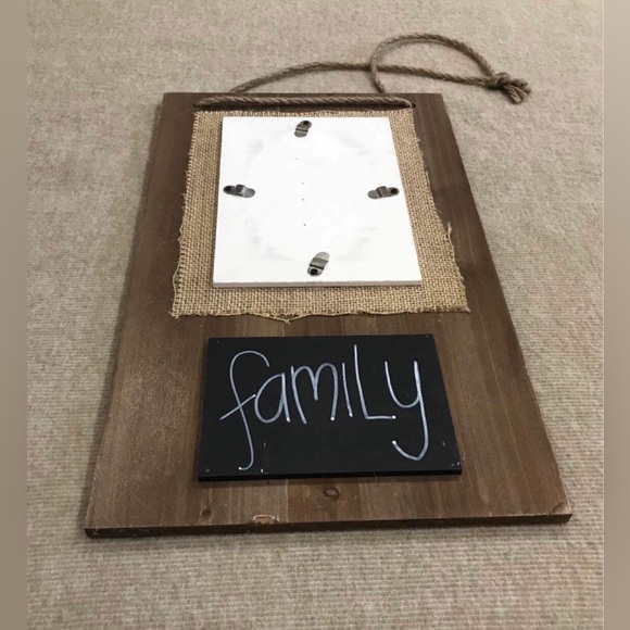 Enchante Burlap Chalkboard Family Photo Picture Note Farmhouse Decor Board
Frame - Picture 7 of 13